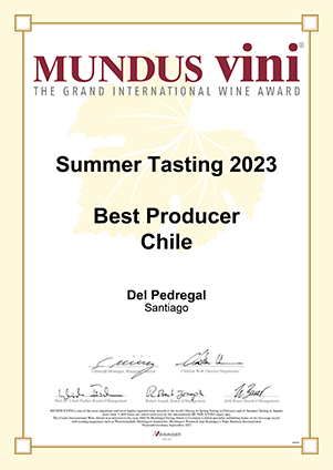 Mundus Vini Certificate