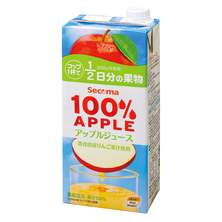 Secoma 100％ジュース アップル 1L 6本入 - セイコーマート公式通販