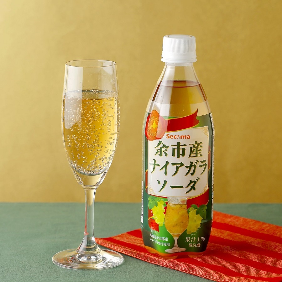 Secoma 北海道余市産ナイアガラソーダ 500ml 24本入 - セイコーマート