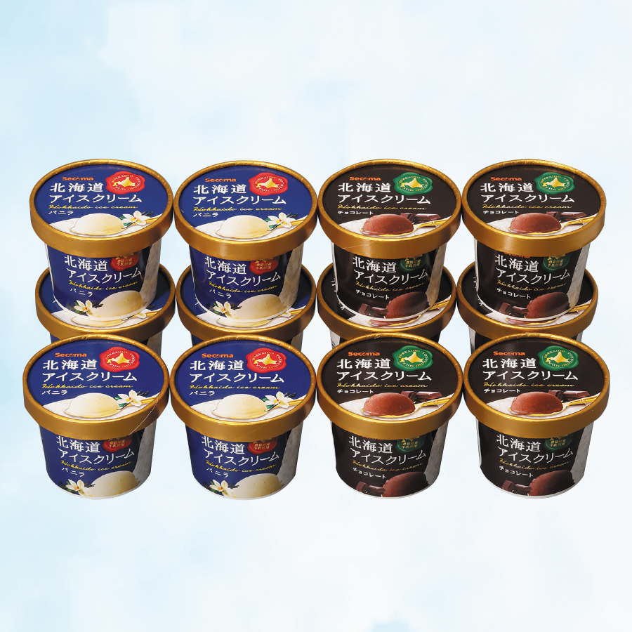 8月お届け】Secoma 北海道アイス バニラ・チョコ詰合せ12個 - セイコーマート公式通販