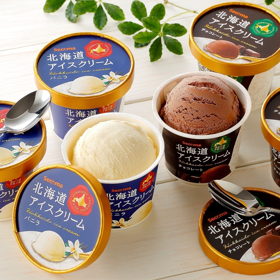 Secoma 北海道アイスクリーム バニラ・チョコ 詰め合わせセット【送料