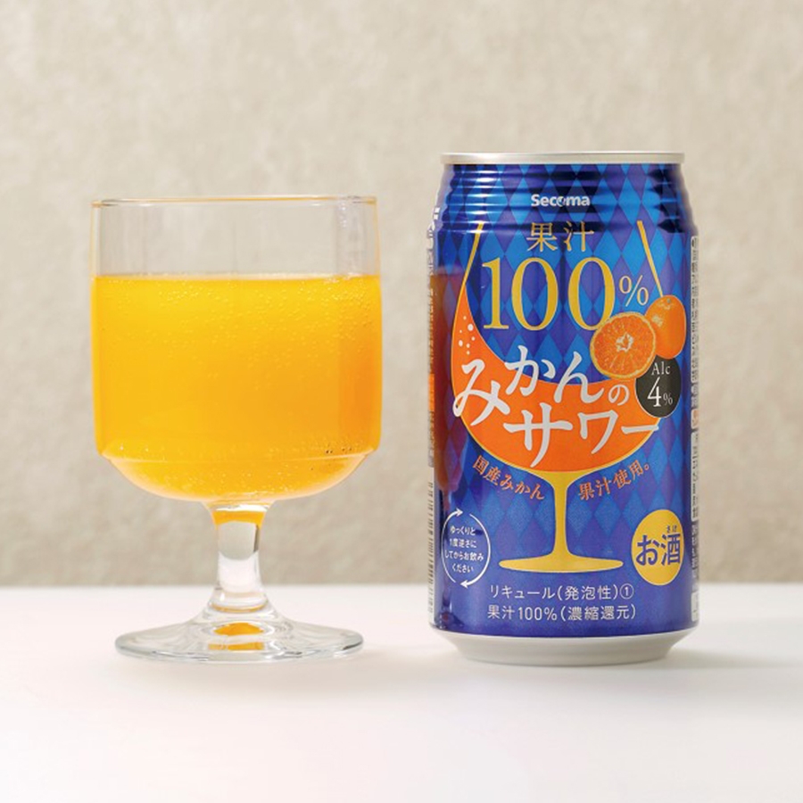 Secoma 果汁100%みかんのサワー 350ml 24本入 - セイコーマート