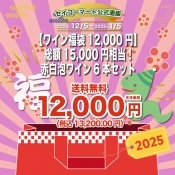 【ワイン福袋12,000円】総額15,000円相当！赤白泡ワイン6本セット