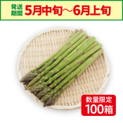 たけなかファームの菌耕農法アスパラ　2L～M混　500g