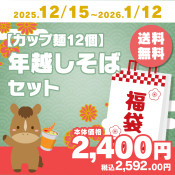 【カップ麺福袋12個】年越しそばセット