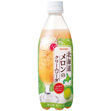 北海道メロンのクリームソーダ